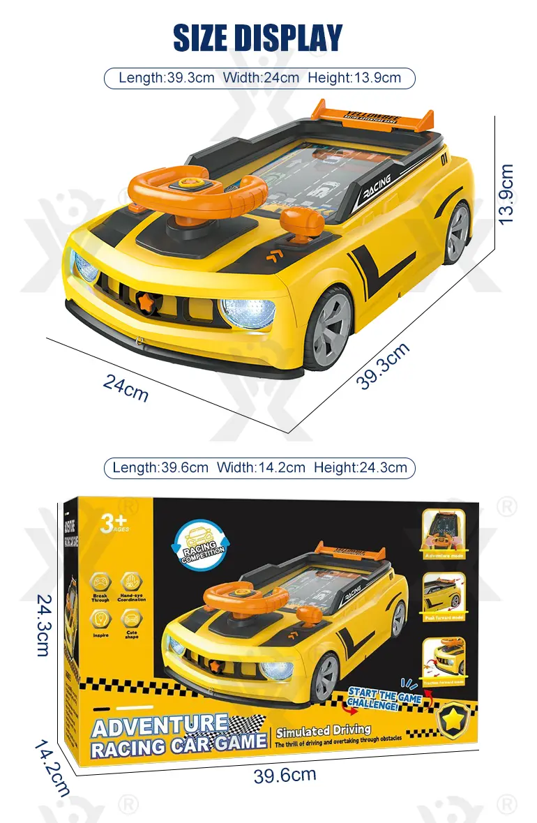 Racing Adventure Game Steering Wheel Toy with Music and Light (TB-4487495) — illustrated product details, panel 7