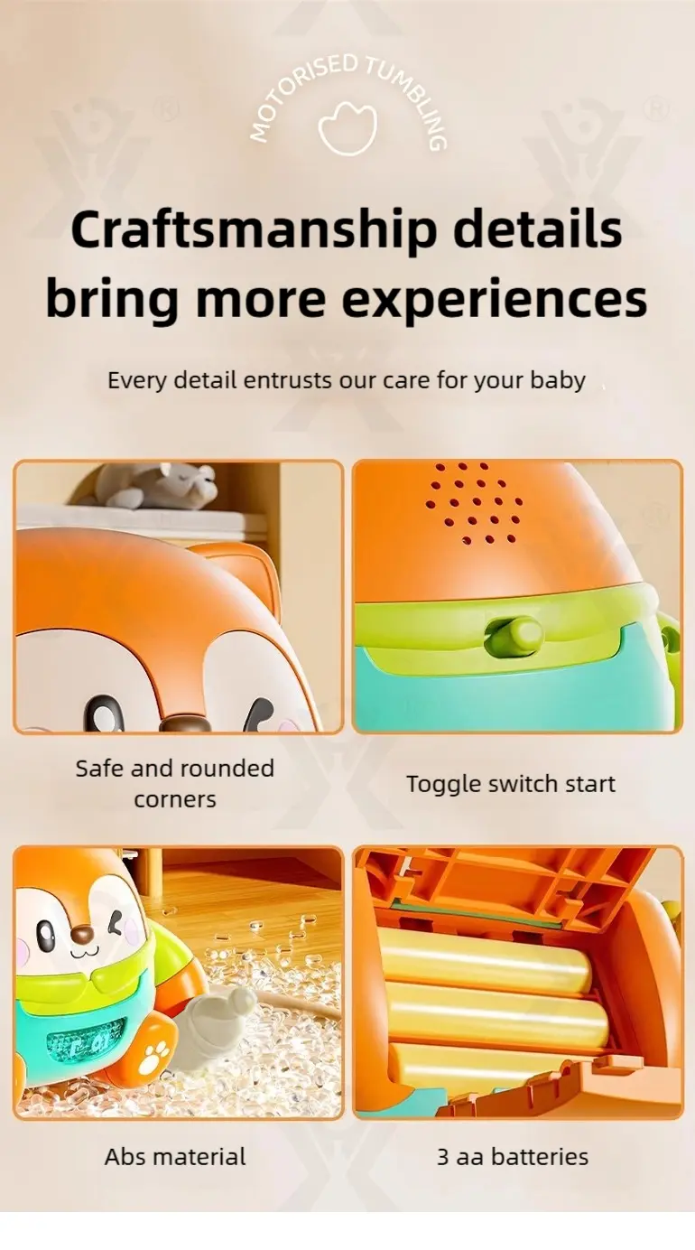 Tumbling Pet Crawling Toy with Lights, Music & Voice Sensor (TB-4857724) — illustrated product details, panel 7