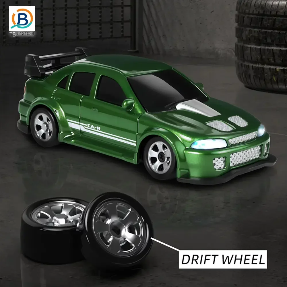 1/64 2.4G 4WD Mini Drift RC Car LED Light, High Speed Racing Remote Control Vehicles Models Desktop Toys (TB-5131038) — product photograph 2