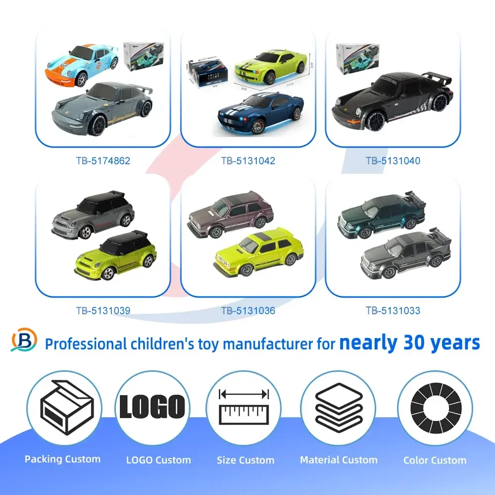 1/64 2.4G 4WD Mini Drift RC Car LED Light, High Speed Racing Remote Control Vehicles Models Desktop Toys (TB-5131038) — product photograph 7