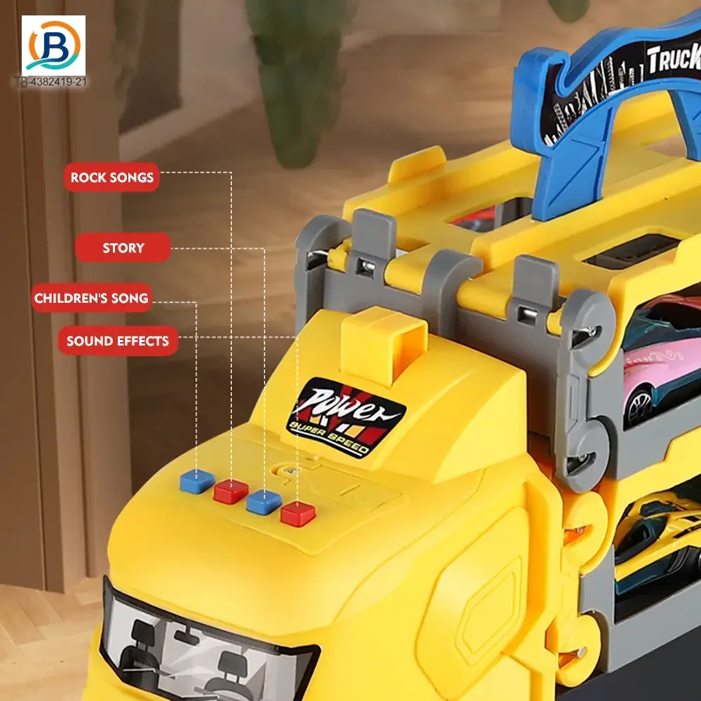 Carrier Truck Race Track Toddler Toys, Transport Truck Car Toy Foldable Track for Kids (TB-4382419) — product photograph 12