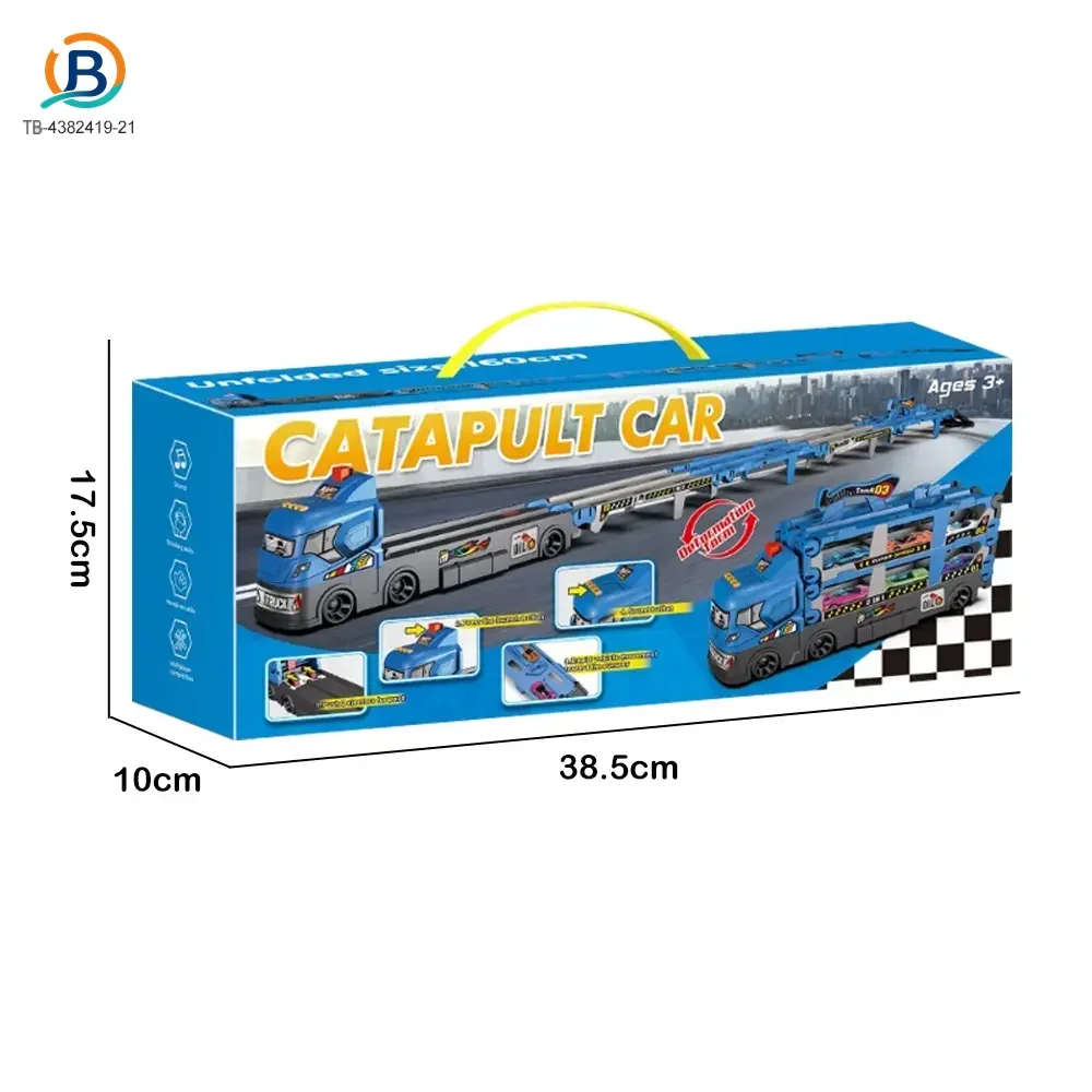 Carrier Truck Race Track Toddler Toys, Transport Truck Car Toy Foldable Track for Kids (TB-4382419) — product photograph 14