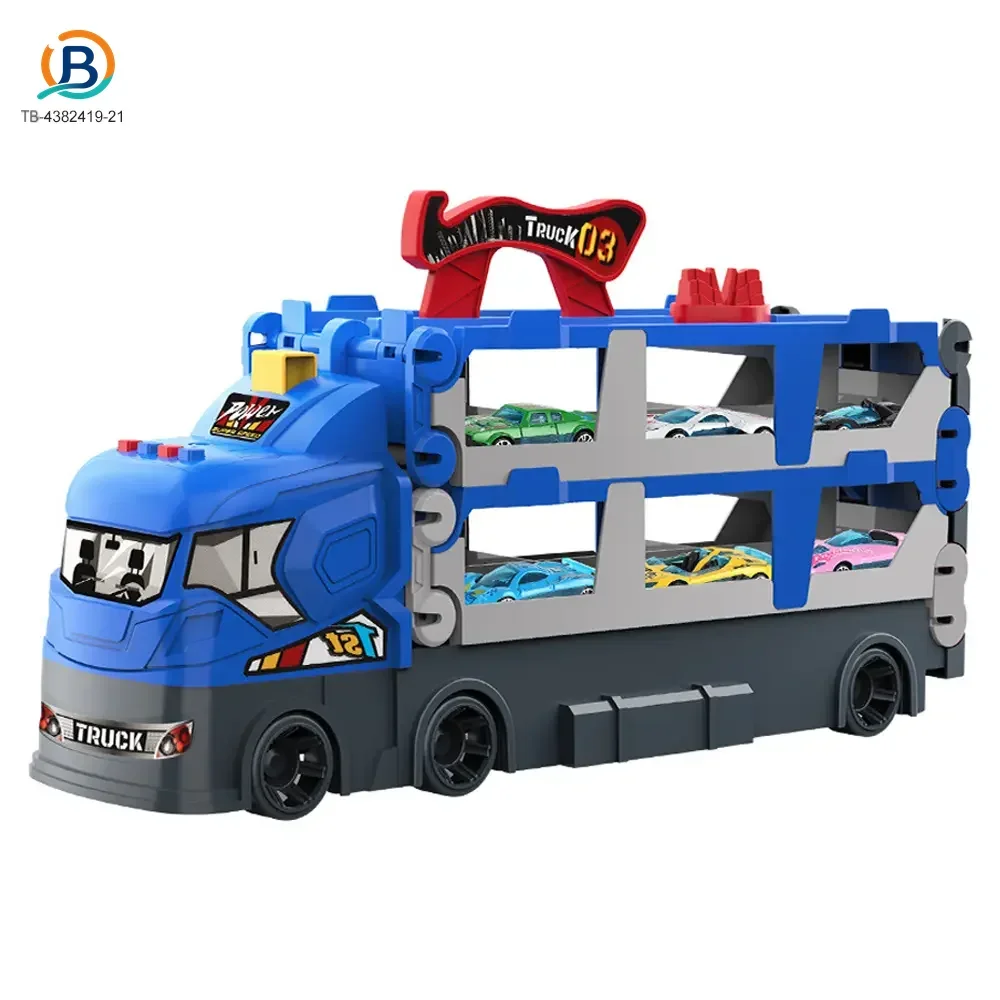 Carrier Truck Race Track Toddler Toys, Transport Truck Car Toy Foldable Track for Kids (TB-4382419) — product photograph 2