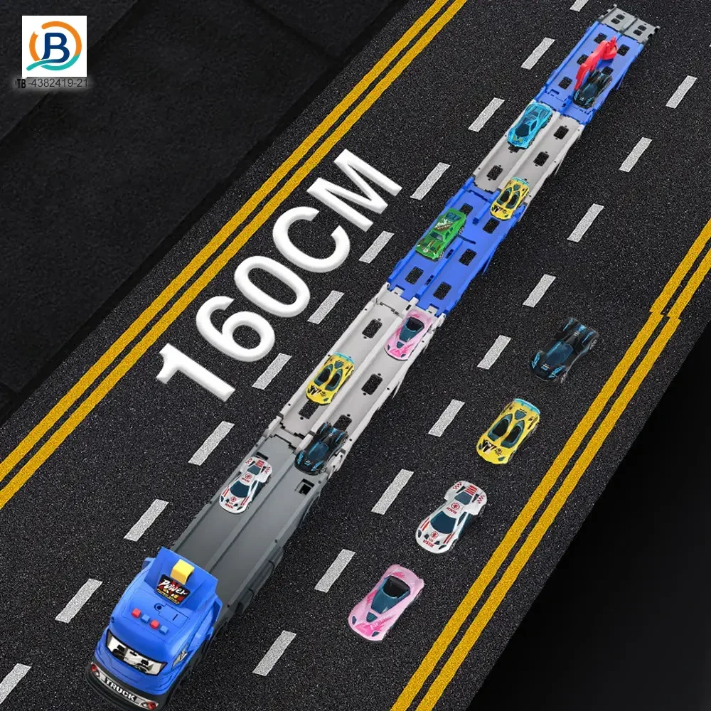 Carrier Truck Race Track Toddler Toys, Transport Truck Car Toy Foldable Track for Kids (TB-4382419) — product photograph 4