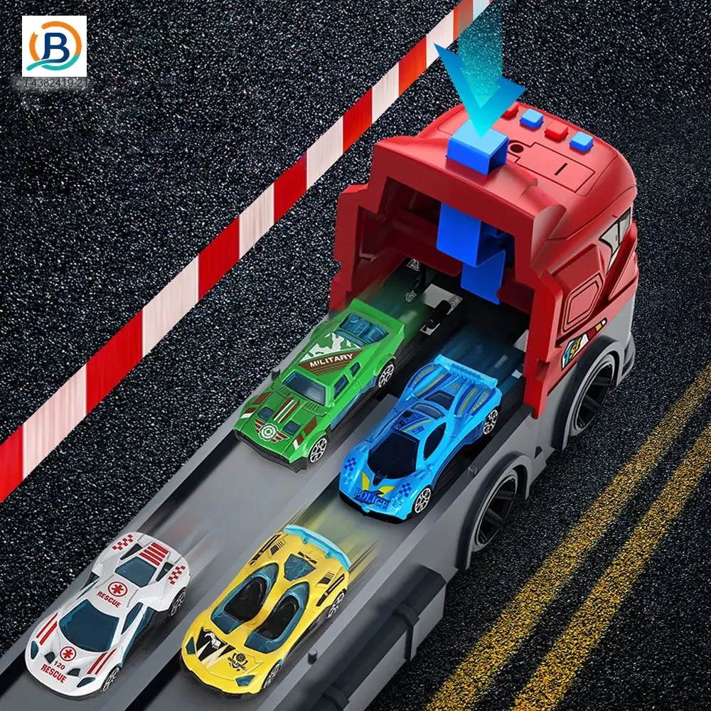 Carrier Truck Race Track Toddler Toys, Transport Truck Car Toy Foldable Track for Kids (TB-4382419) — product photograph 5