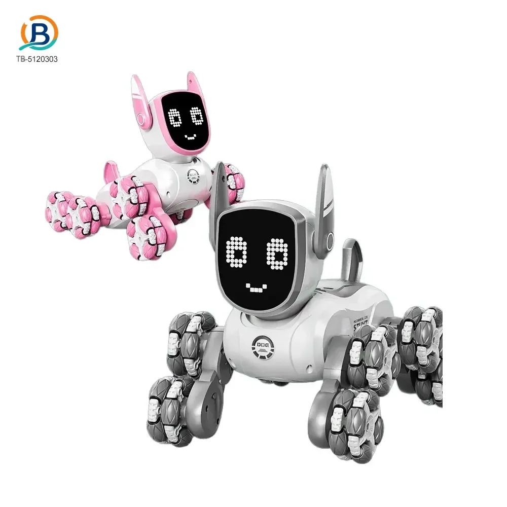 Intelligent Voice Control Eight-Wheel Stunt Robot Dog with Light and Music (TB-5120303) — product photograph 1