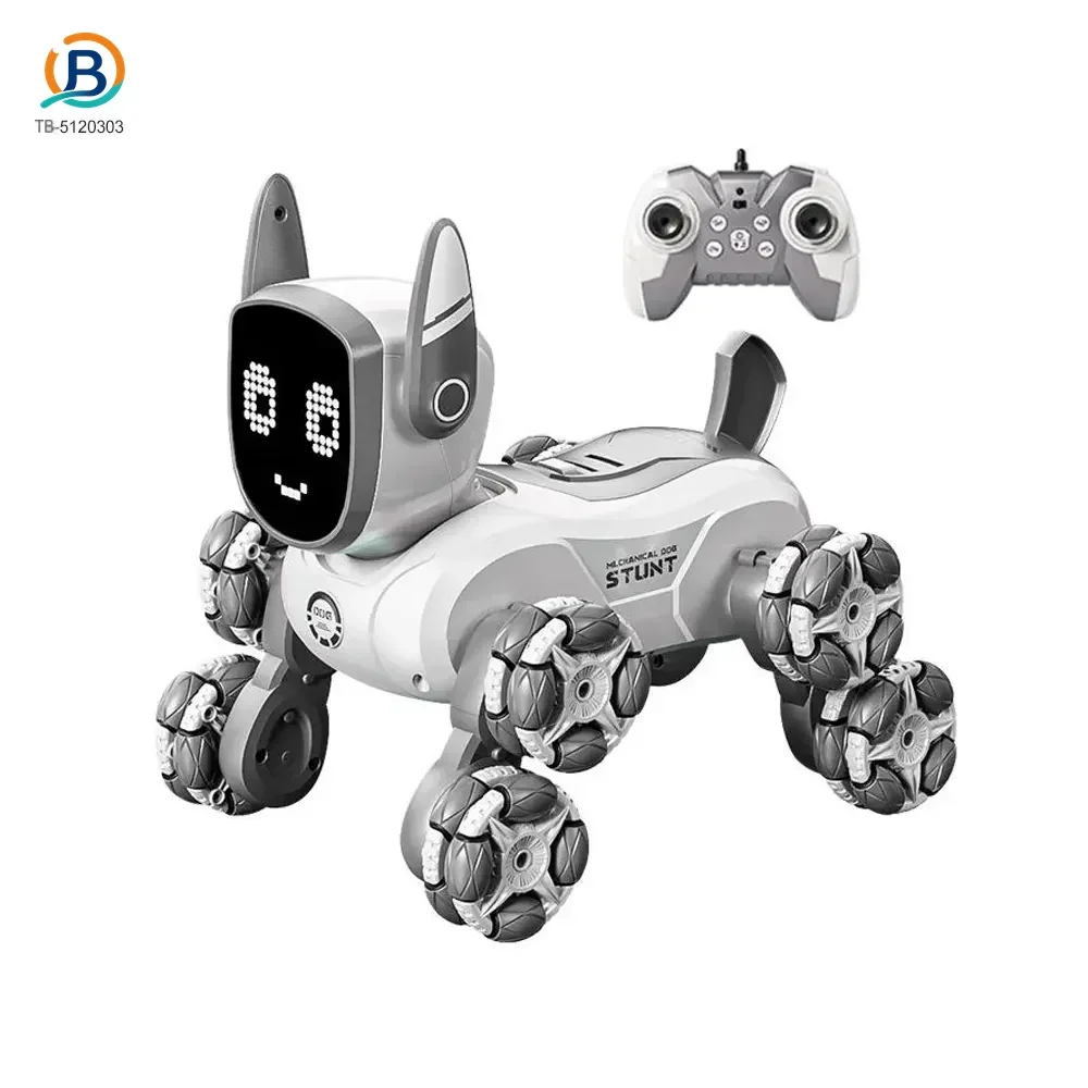 Intelligent Voice Control Eight-Wheel Stunt Robot Dog with Light and Music (TB-5120303) — product photograph 2