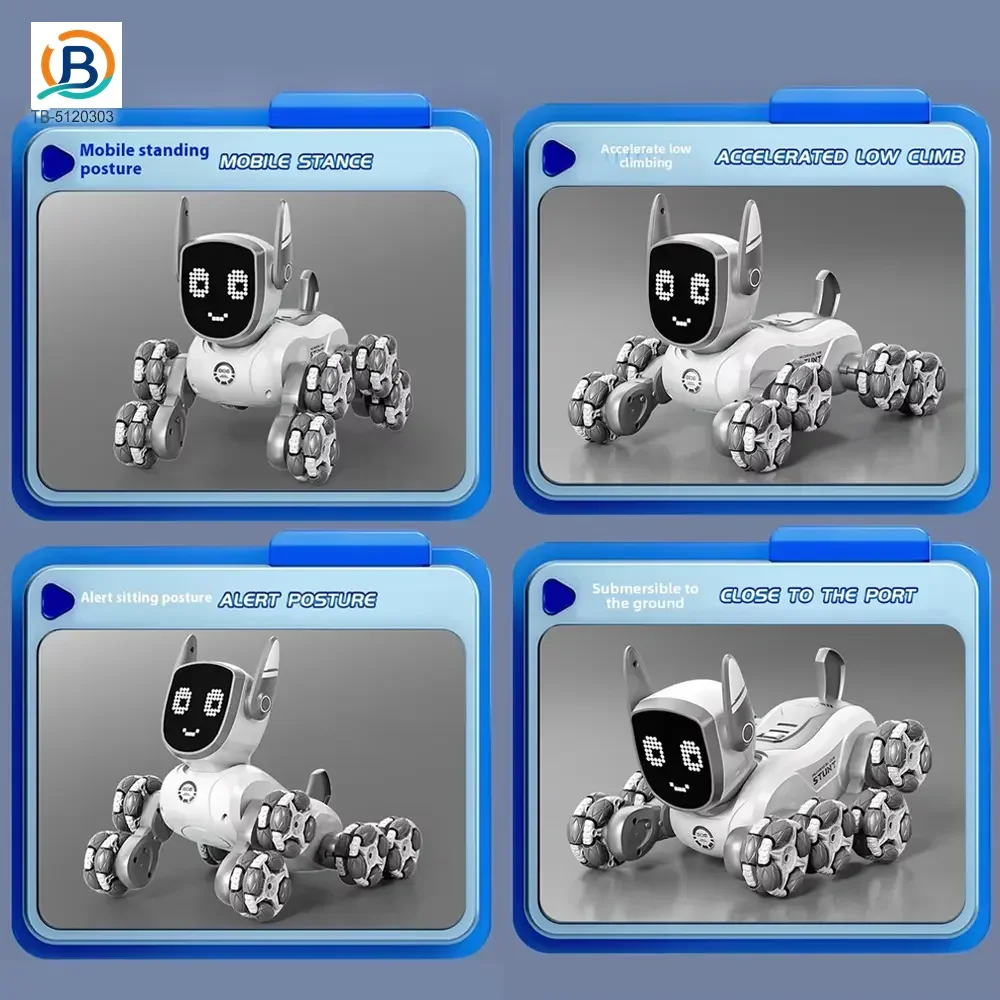 Intelligent Voice Control Eight-Wheel Stunt Robot Dog with Light and Music (TB-5120303) — product photograph 6