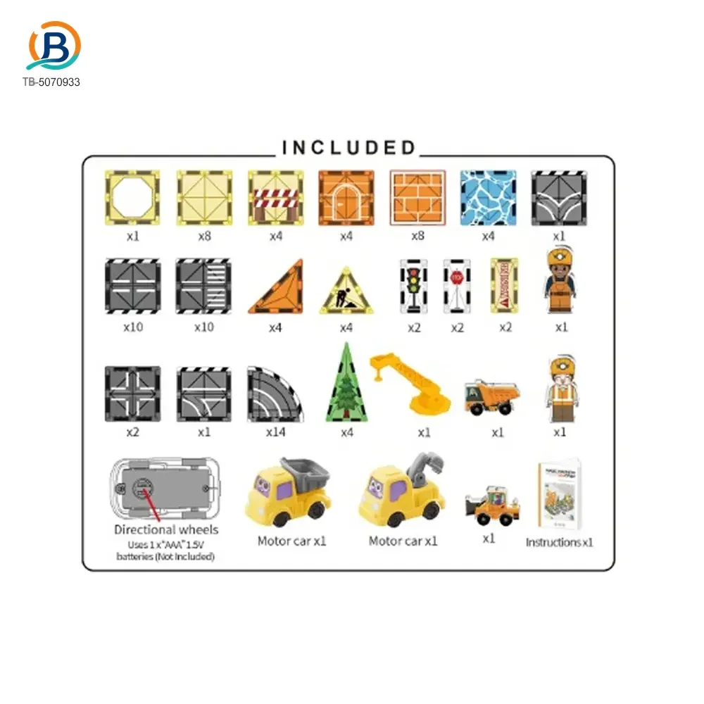 Engineer Magnetic Tile Sets For Kids, STEM Montessori Toy (TB-5070933) — product photograph 2