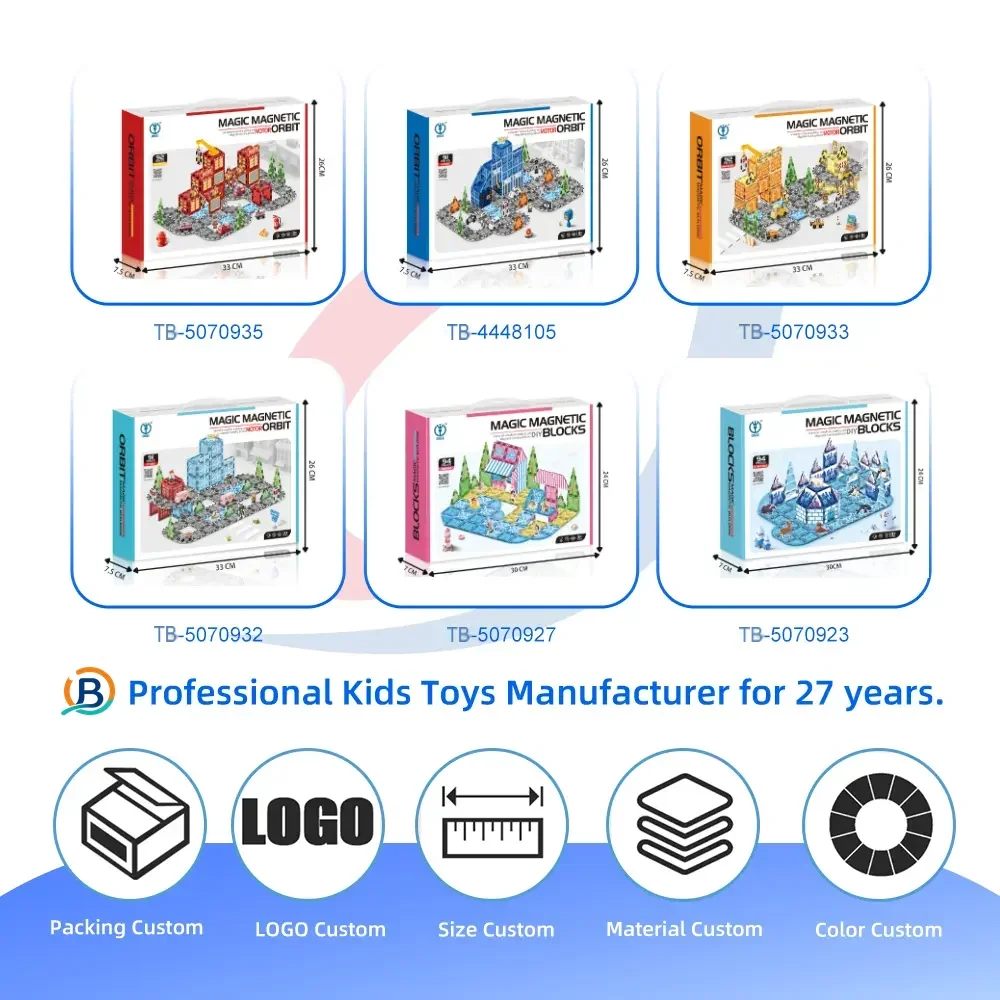 Engineer Magnetic Tile Sets For Kids, STEM Montessori Toy (TB-5070933) — product photograph 4
