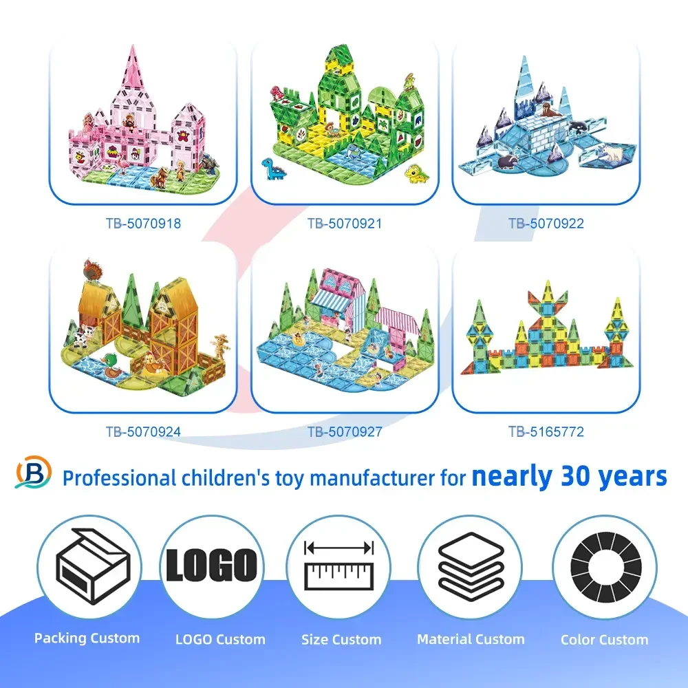 Magnetic Tiles Marble Run, 3D Magnetic Building Blocks Set Race Track Toy for Kids (TB-5155459) — product photograph 4