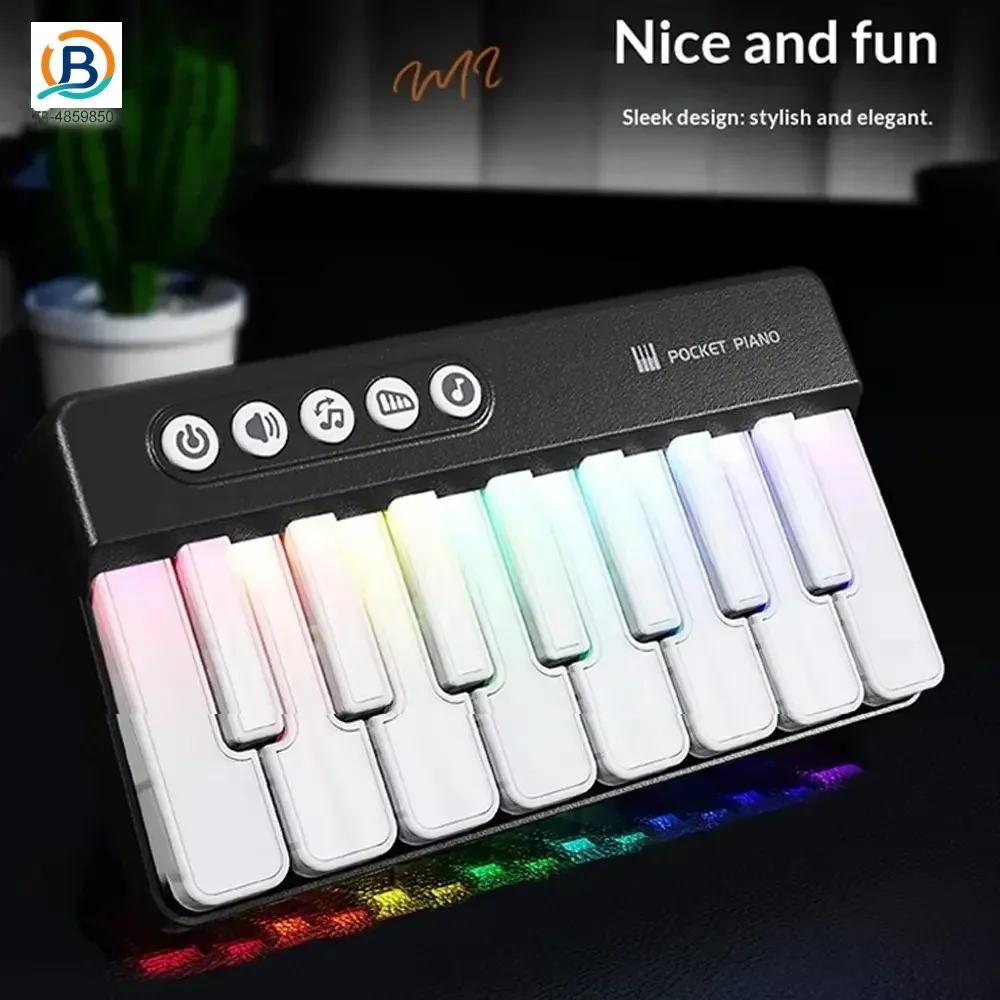 15 Key Kids Pocket Piano Toy LED Light Musical Instrument (TB-4859850) — product photograph 4