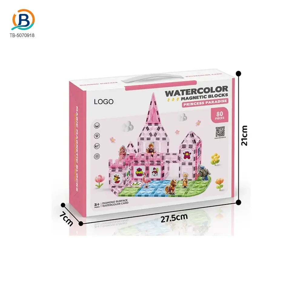 Pink Princess Castle Magnetic Tiles Building Blocks (TB-5070918) — product photograph 7