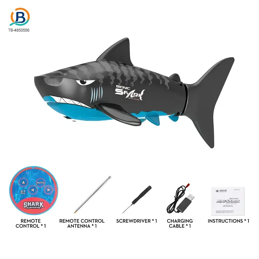 Electric Waterproof Remote Control Shark, Infrared-Controlled Water Toy- RC Shark Toy (TB-4850556) — product photograph 3