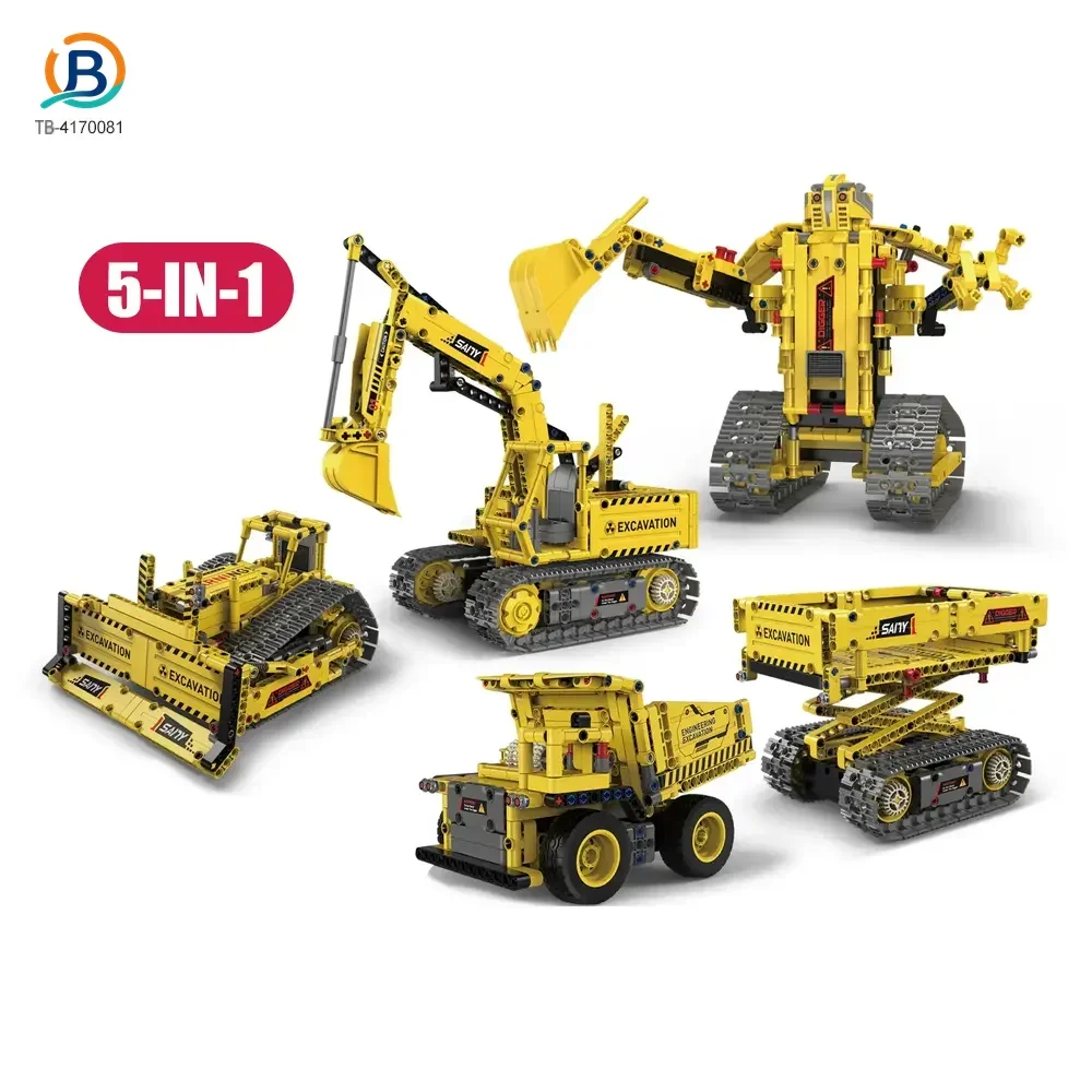 5-in-1 Engineering Building Set With RC & APP, STEM Educational Toy (TB-4170081) — product photograph 1
