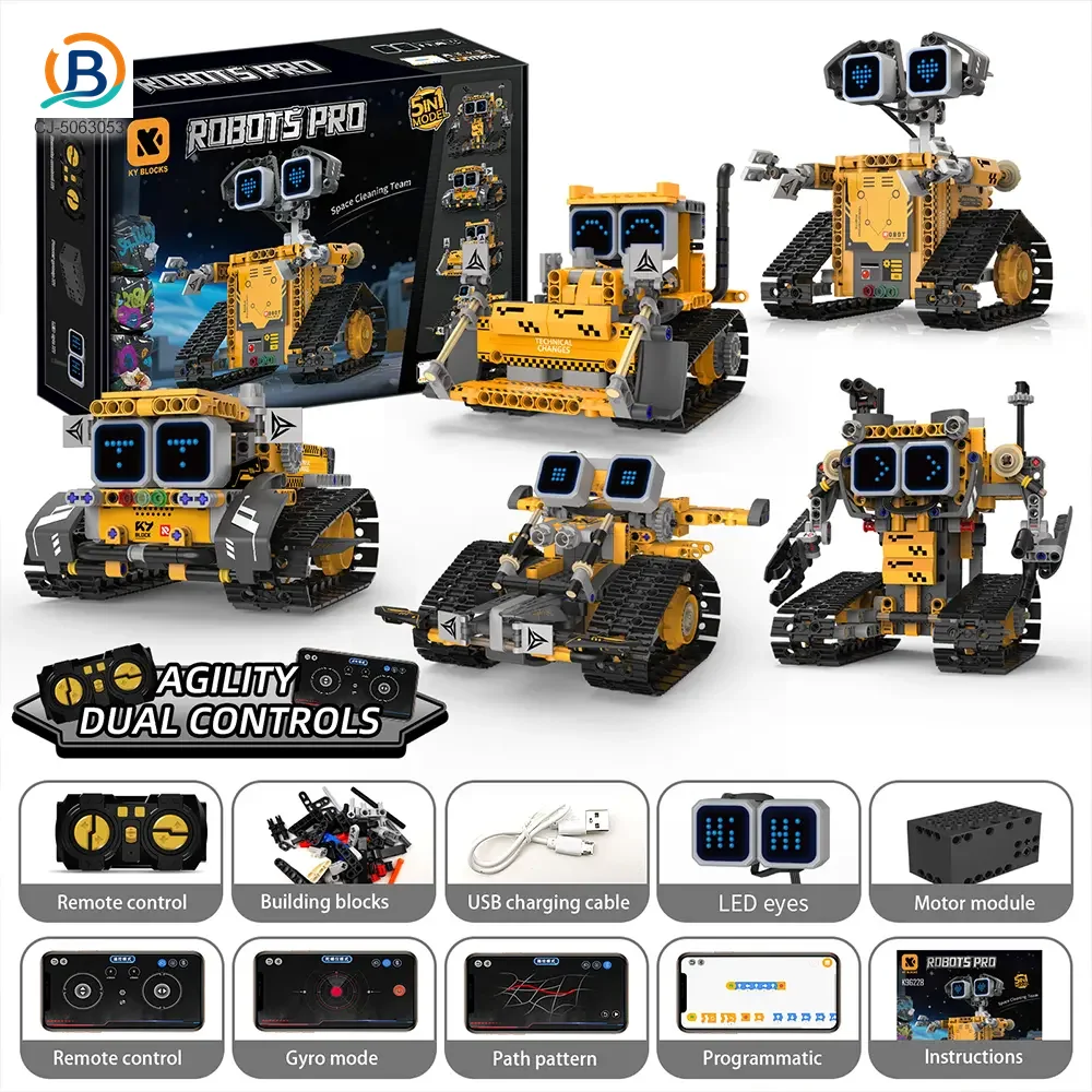 STEM Robot Building Kit, 5-in-1 Robot, Programmable, Remote & App Control (TB-5063053) — product photograph 5