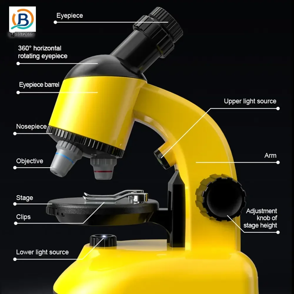 Scientific Microscope Toy, LED 100X-1200X Magnification (TB-1672615) — product photograph 2