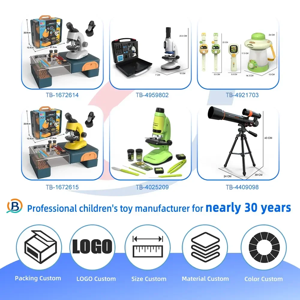Scientific Microscope Toy, LED 100X-1200X Magnification (TB-1672615) — product photograph 7