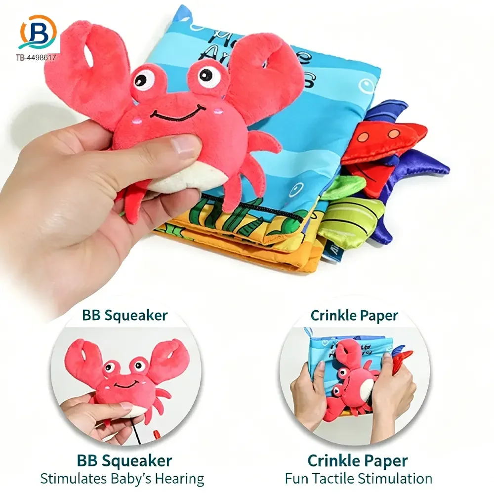 Animal Soft Books with Crinkle Tails, Early Education Toy Supplies (TB-4498617) — product photograph 4