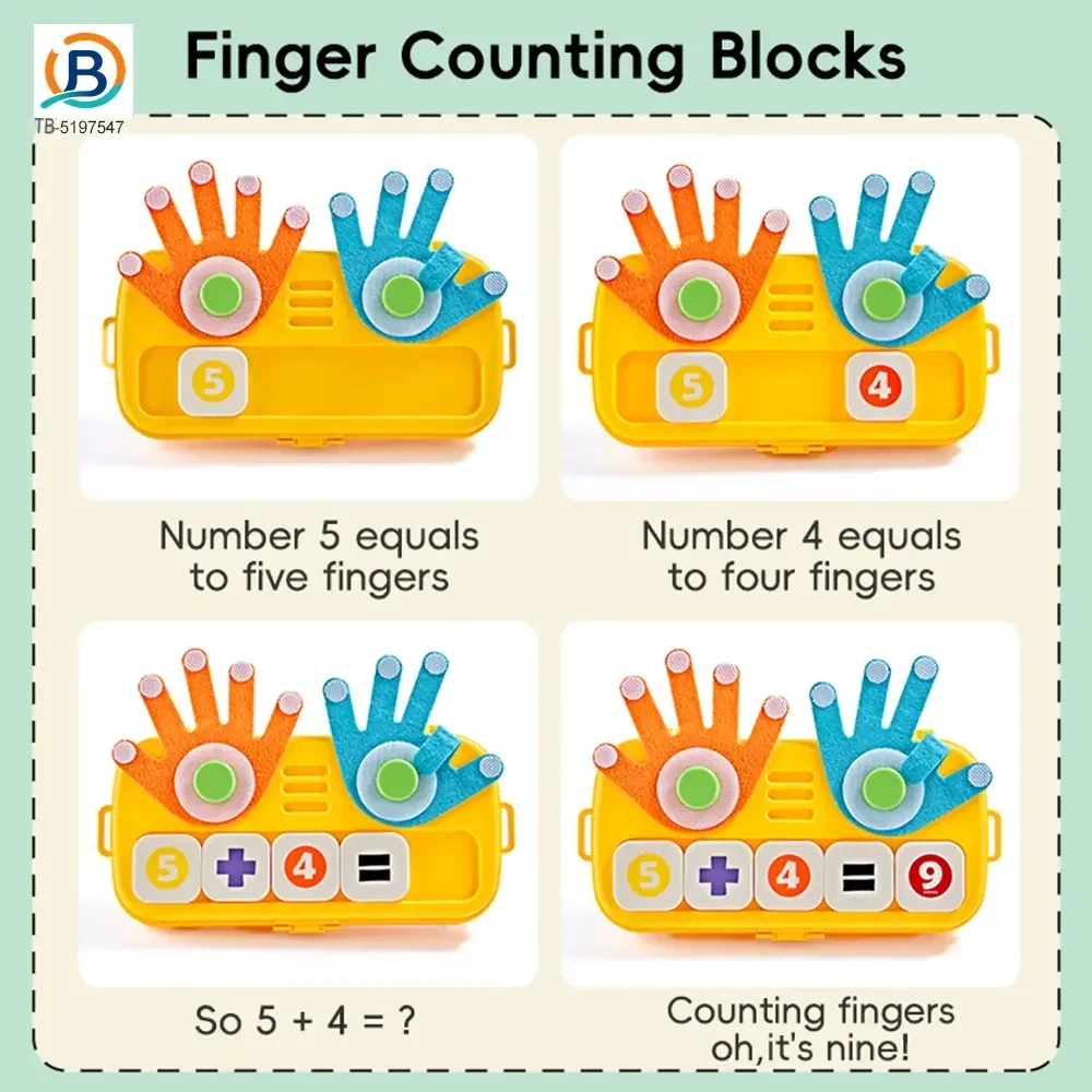 Finger Counting Board, Educational Number Logic Game for Kids (TB-5197547) — product photograph 2