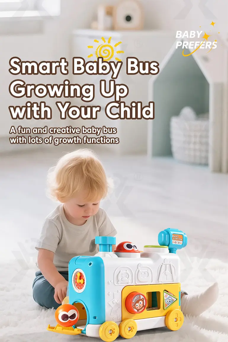 6-in-1 Multi-Function Activity Train Toy, Baby Montessori Sensory Toys Supply (TB-5219039) — illustrated product details, panel 2