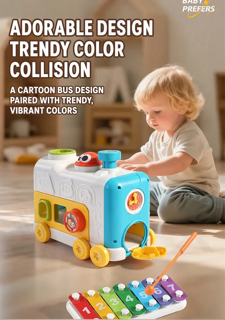 6-in-1 Multi-Function Activity Train Toy, Baby Montessori Sensory Toys Supply (TB-5219039) — illustrated product details, panel 5