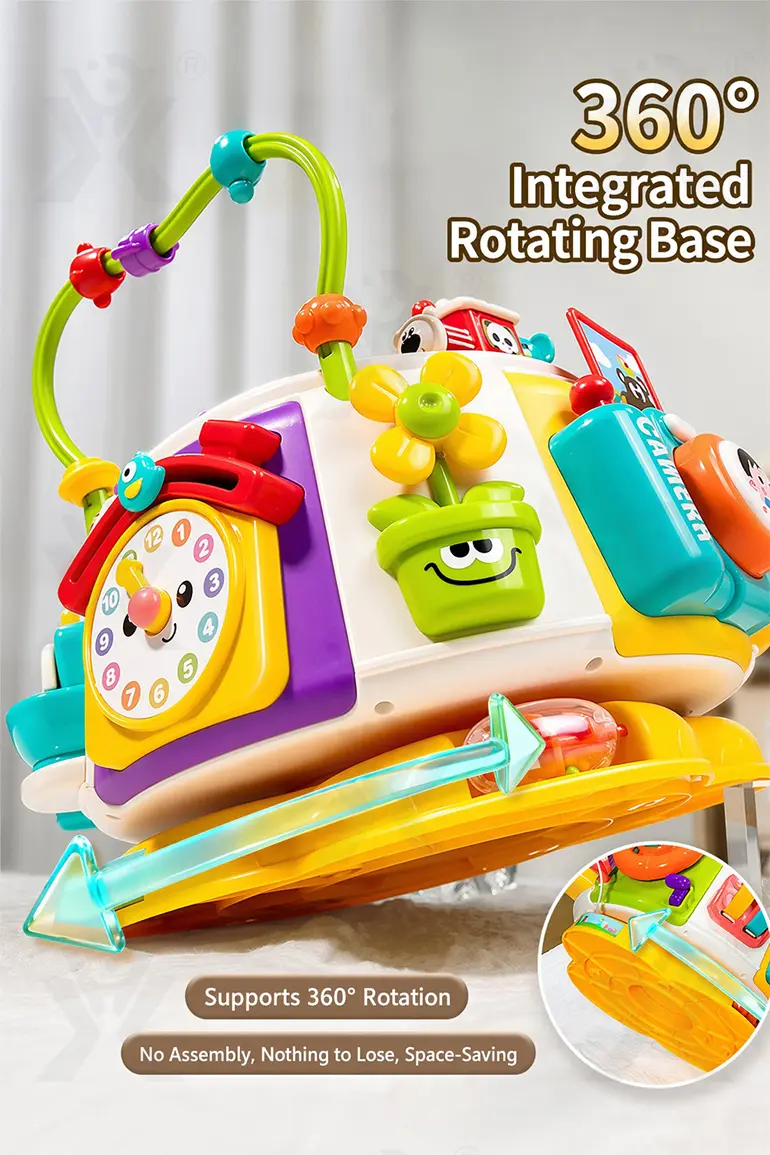 10-in-1 Activity Cube Toys, Educational Rotating Activity Busy Box Toy (TB-5226880) — illustrated product details, panel 4
