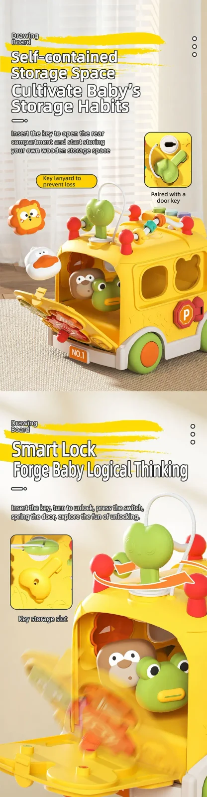 Activity Shape Sorting Bus, Educational Baby Musical Toy (TB-5316417) — illustrated product details, panel 4