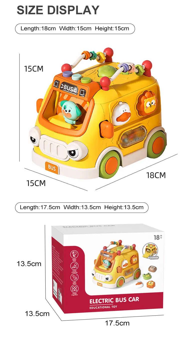 Activity Shape Sorting Bus, Educational Baby Musical Toy (TB-5316417) — illustrated product details, panel 9
