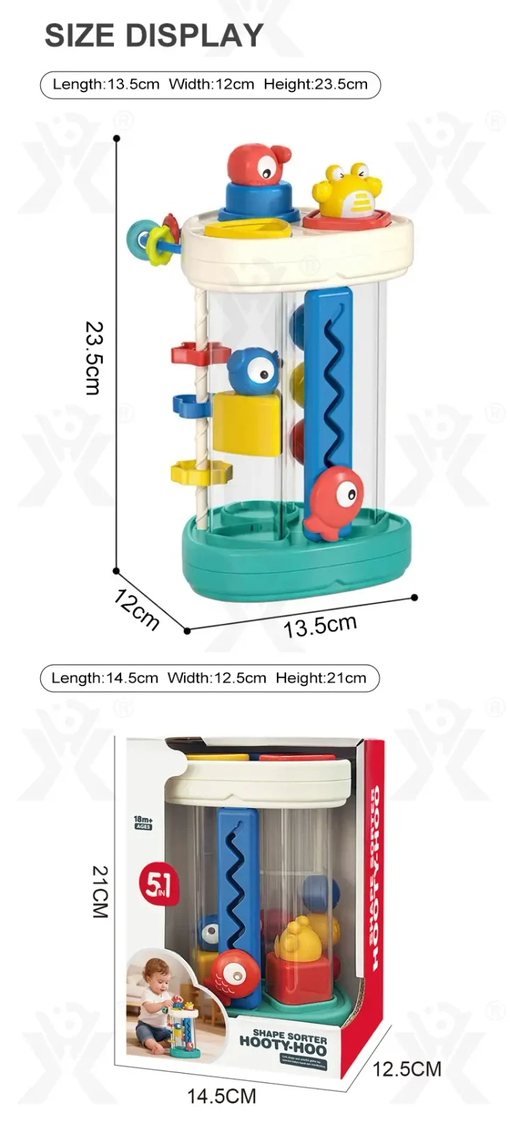 Multifunctional Baby Shape Sorter Hooty Sound Tube Toy (TB-5226878) — illustrated product details, panel 9