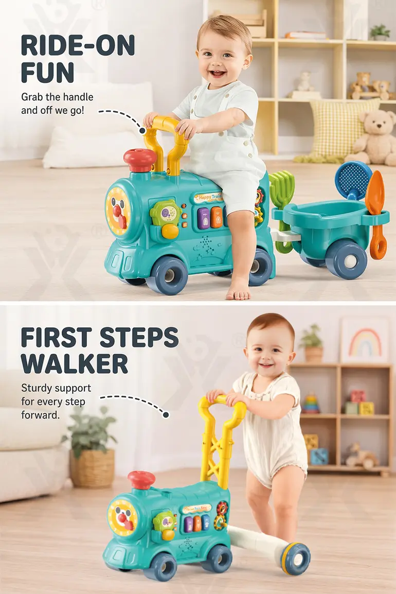 Multifunctional Baby Steam Walker Train Toy, 5-in-1 Activity Ride Toy (TB-5226874) — illustrated product details, panel 4