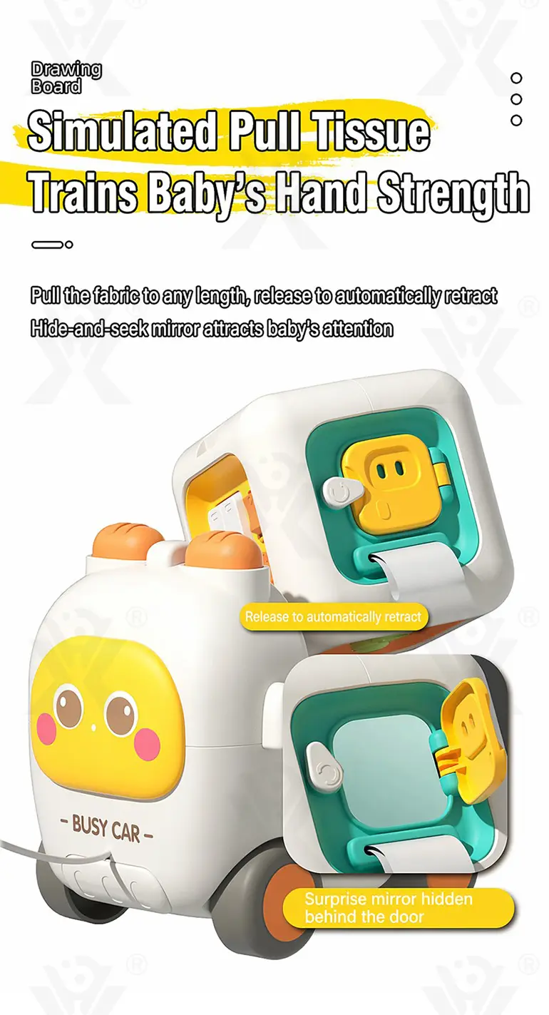 Take-Apart Busy Bus, 6-in-1 Baby Activity Cube Bus Toy with Lights & Music (TB-5184350) — illustrated product details, panel 5