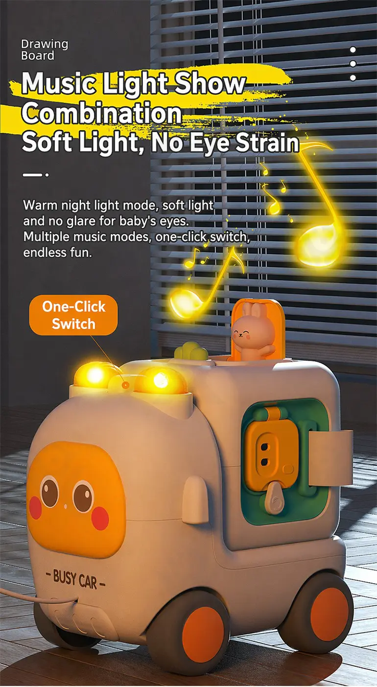 Take-Apart Busy Bus, 6-in-1 Baby Activity Cube Bus Toy with Lights & Music (TB-5184350) — illustrated product details, panel 8
