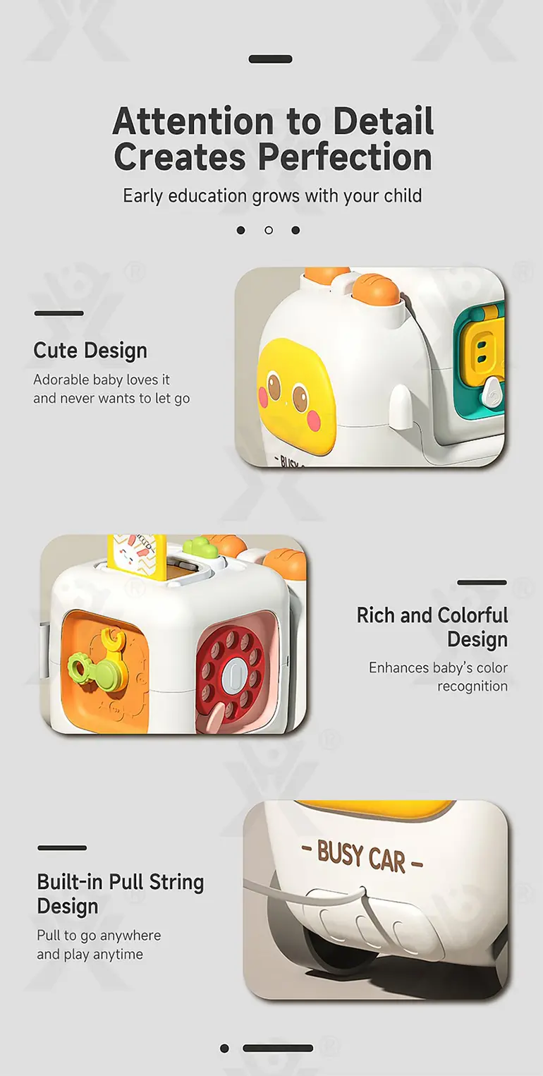 Take-Apart Busy Bus, 6-in-1 Baby Activity Cube Bus Toy with Lights & Music (TB-5184350) — illustrated product details, panel 9