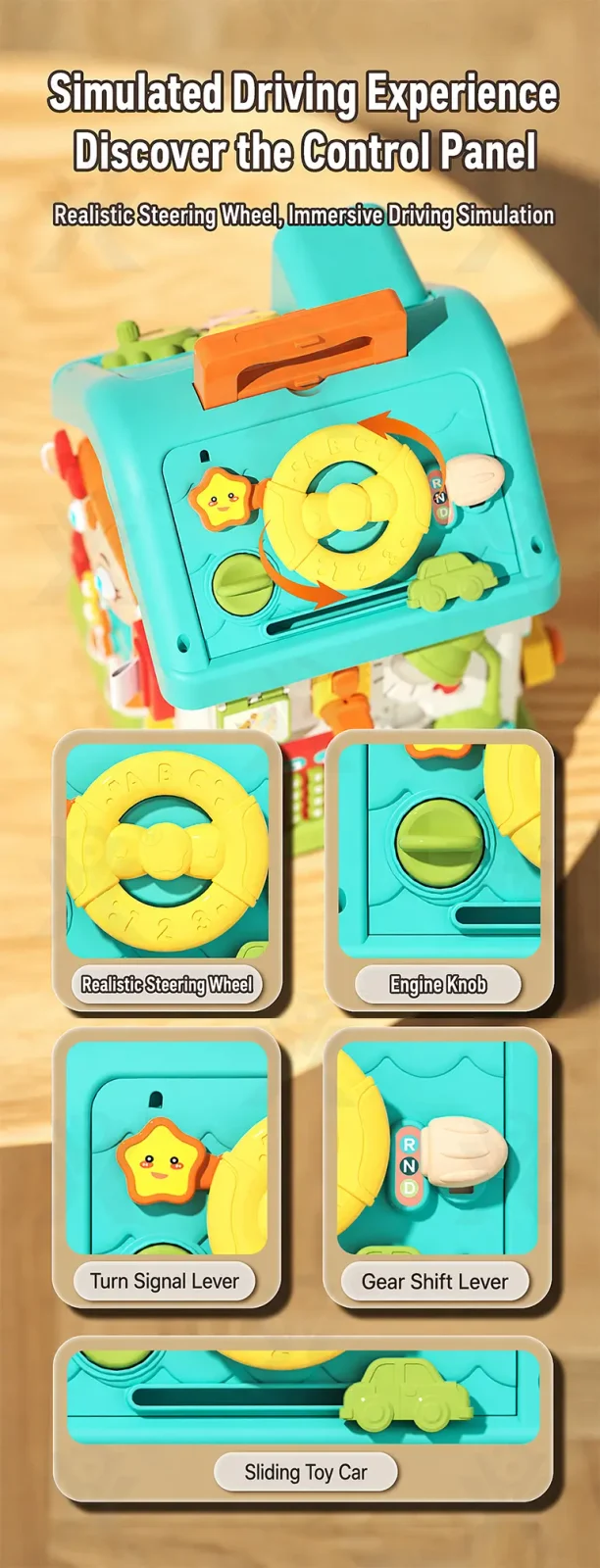 Montessori Busy House Activity Toy for Toddler (TB-5260021) — illustrated product details, panel 5
