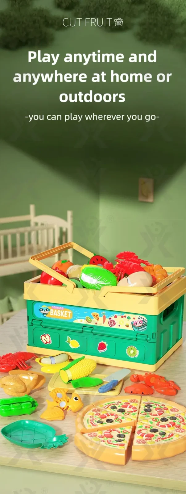Cutting Pretend Play Food Toy Kitchen Pretend Play Set (TB-4458925) — illustrated product details, panel 5