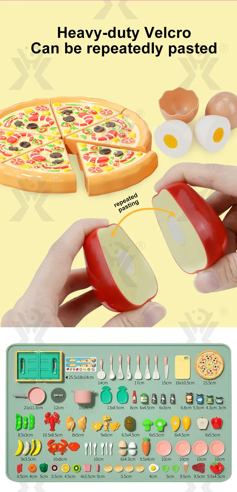 Cutting Pretend Play Food Toy Kitchen Pretend Play Set (TB-4458925) — illustrated product details, panel 9