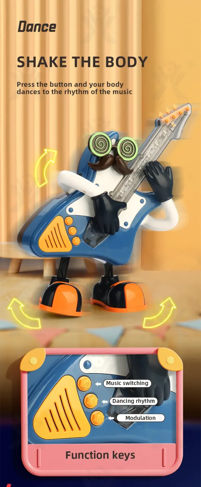 Kids Dancing Rocking Guitar Musical Toy (TB-4268782) — illustrated product details, panel 10