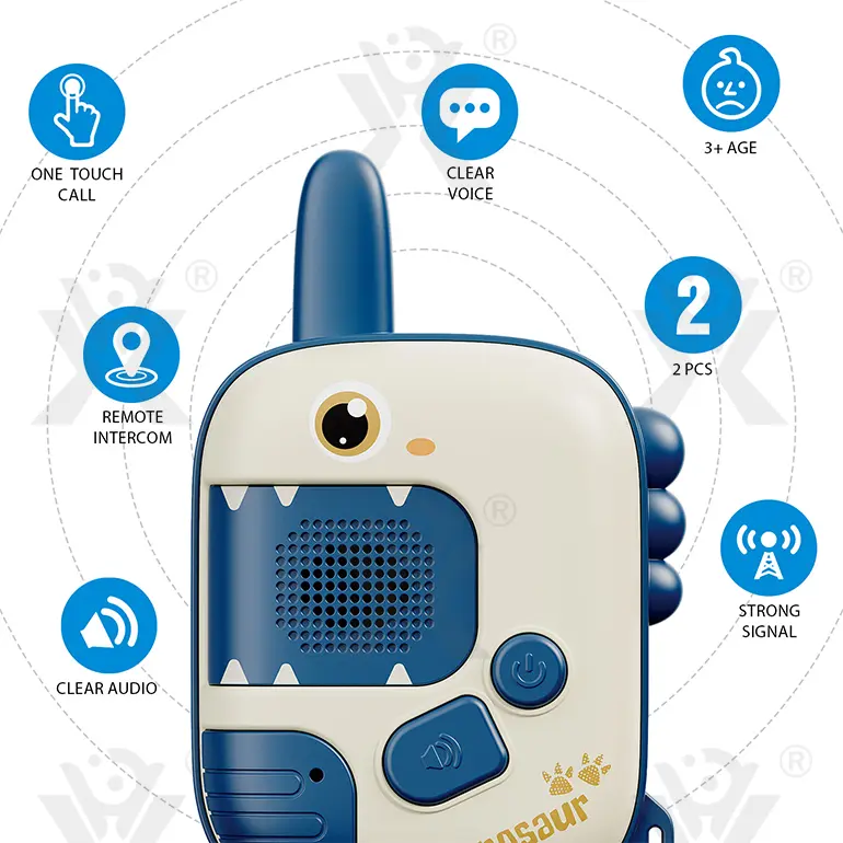 Dinosaur Walkie Talkies, 300M Range (TB-4533447) — illustrated product details, panel 4