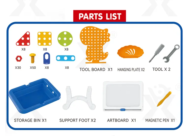 Educational Construction Table Toy & Magnetic Drawing Board (TB-5127134) — illustrated product details, panel 7