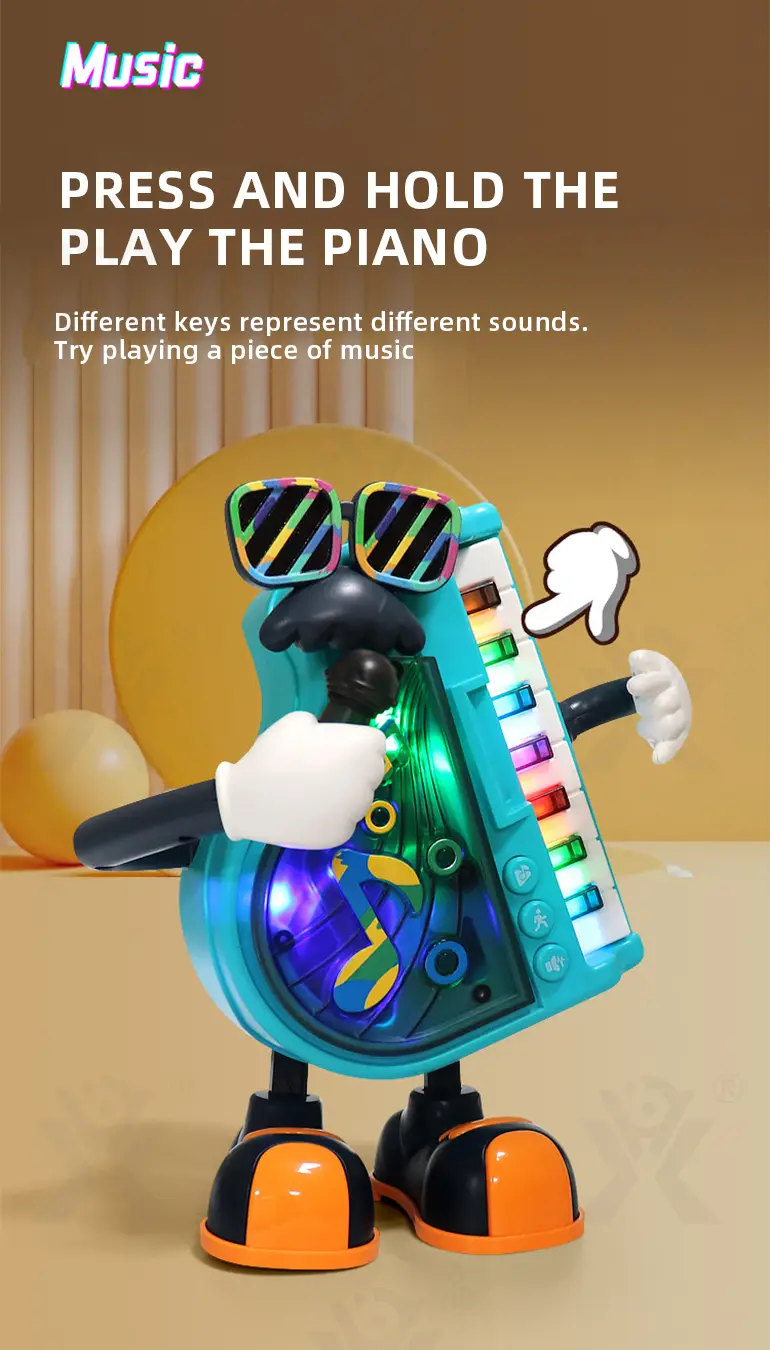 Kids Electric Dancing Piano Toy, Interesting and Funny (TB-4420043) — illustrated product details, panel 5