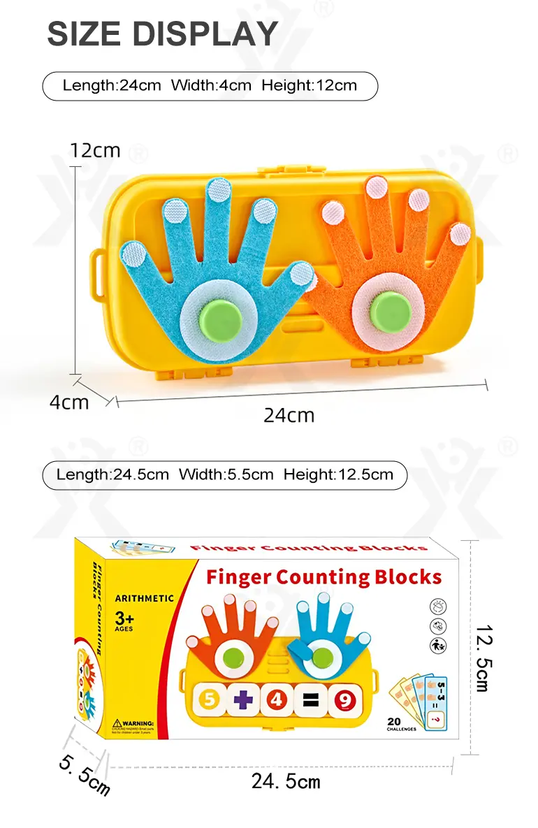 Finger Counting Board, Educational Number Logic Game for Kids (TB-5197547) — illustrated product details, panel 11