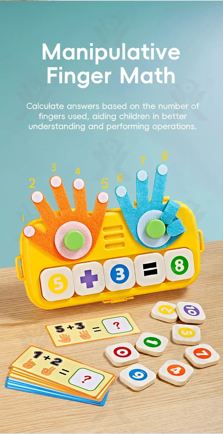Finger Counting Board, Educational Number Logic Game for Kids (TB-5197547) — illustrated product details, panel 3