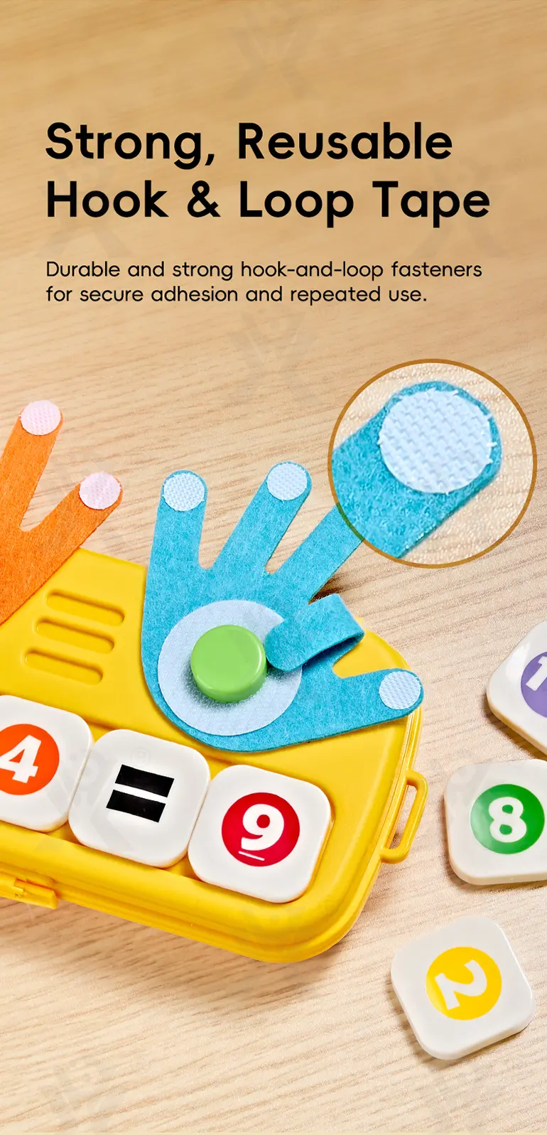 Finger Counting Board, Educational Number Logic Game for Kids (TB-5197547) — illustrated product details, panel 7