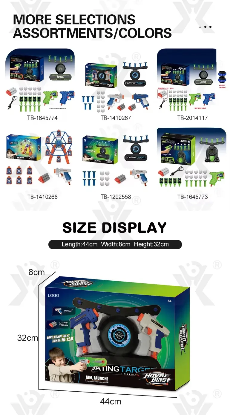 Floating Target Shooting Toy, Foam Ball Launcher Gun (TB-1410267) — illustrated product details, panel 5