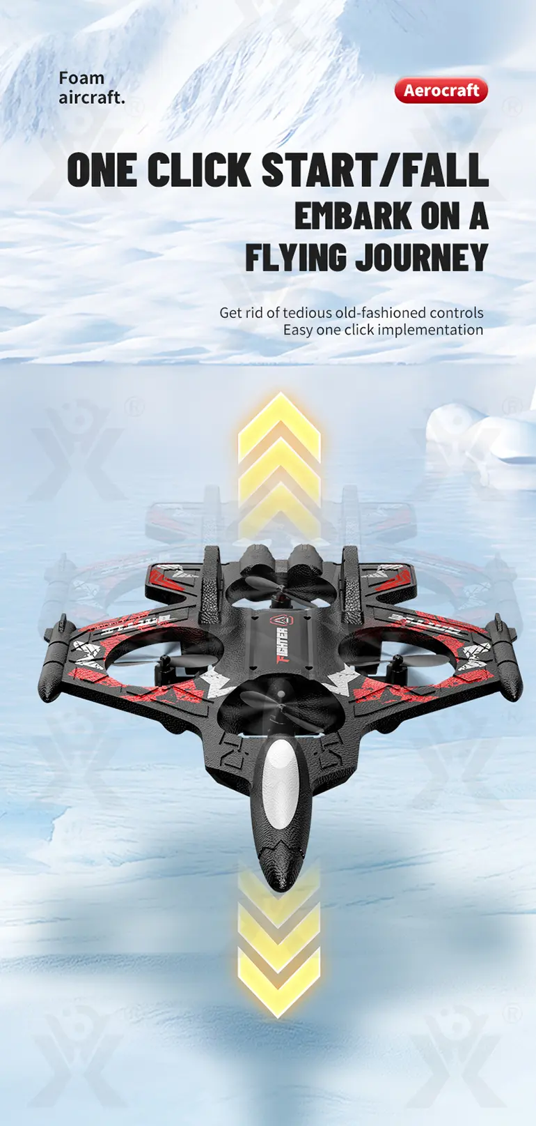 Foam RC Airplane, Bulk Fighter Jet Toy Supply (TB-5003518) — illustrated product details, panel 3