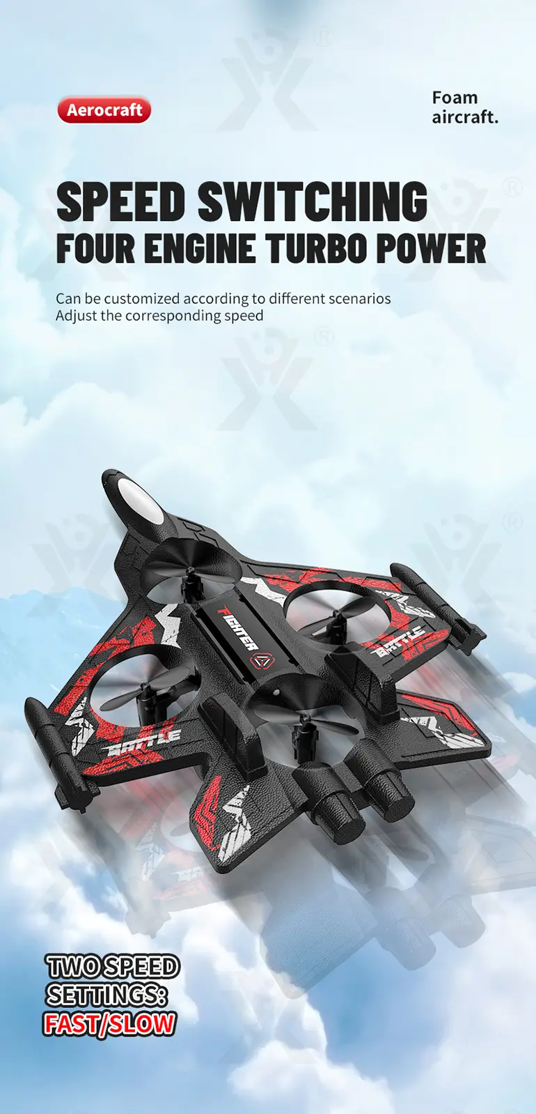 Foam RC Airplane, Bulk Fighter Jet Toy Supply (TB-5003518) — illustrated product details, panel 4