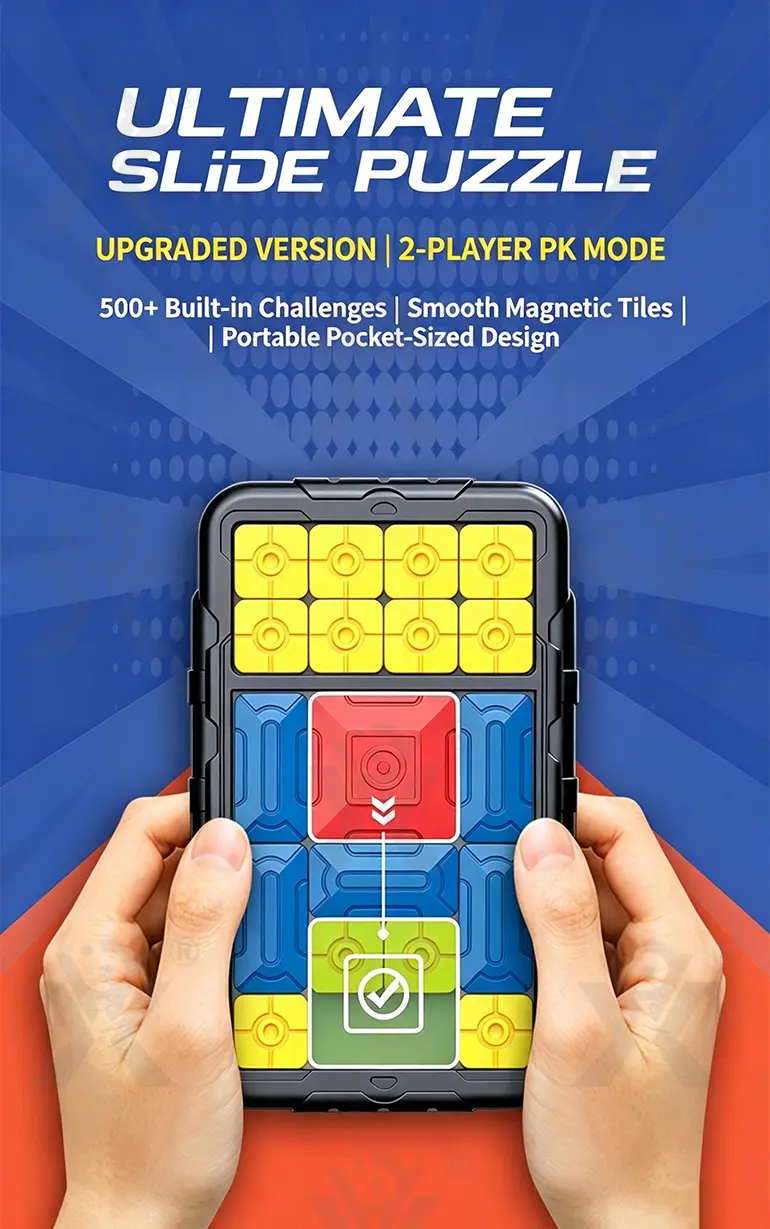 Sliding Block Game, Huarong Road Game (TB-5345705) — illustrated product details, panel 1