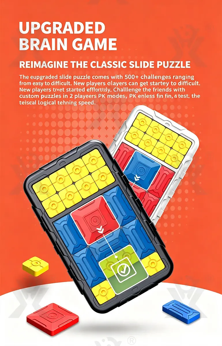 Sliding Block Game, Huarong Road Game (TB-5345705) — illustrated product details, panel 3