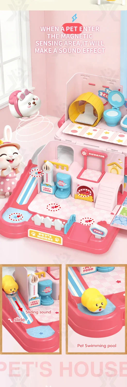 Magnetic Pet House Perfect Gift For Children (TB-5292406) — illustrated product details, panel 3